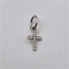 Pandora 925 ALE Sterling Silver Sparkling CZ Cross Dangle Charm Pendant 791310CZ